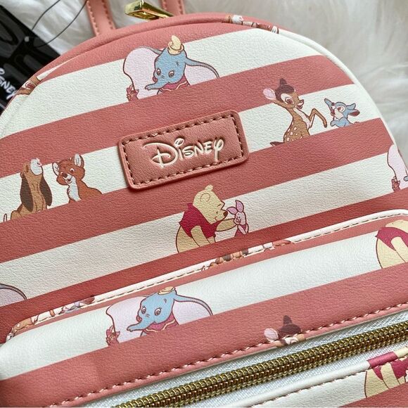 Loungefly Disney Best Friends Stripe Mini Backpack - Picture 3 of 5